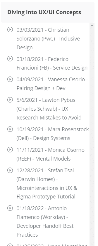 More details examples of topics