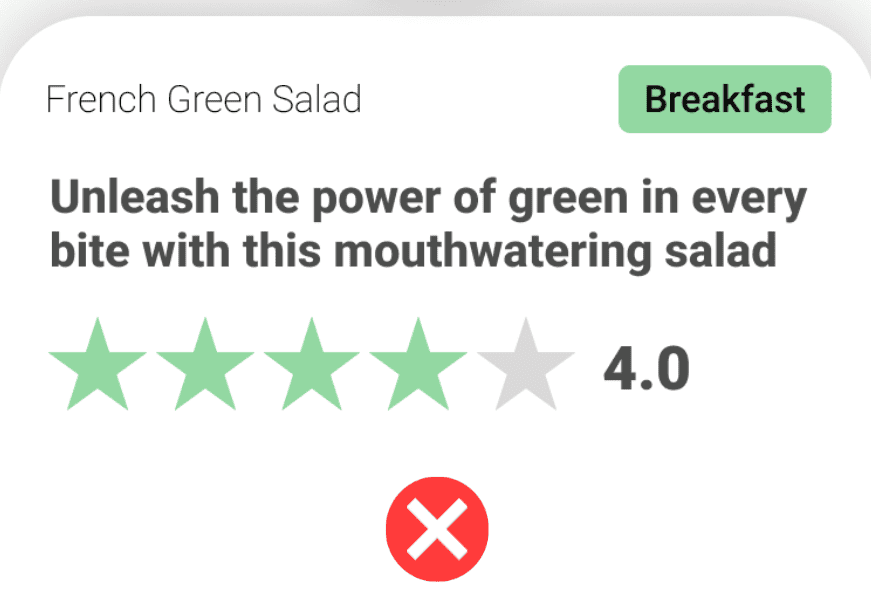 Bad example of visual hierarchy in UI design