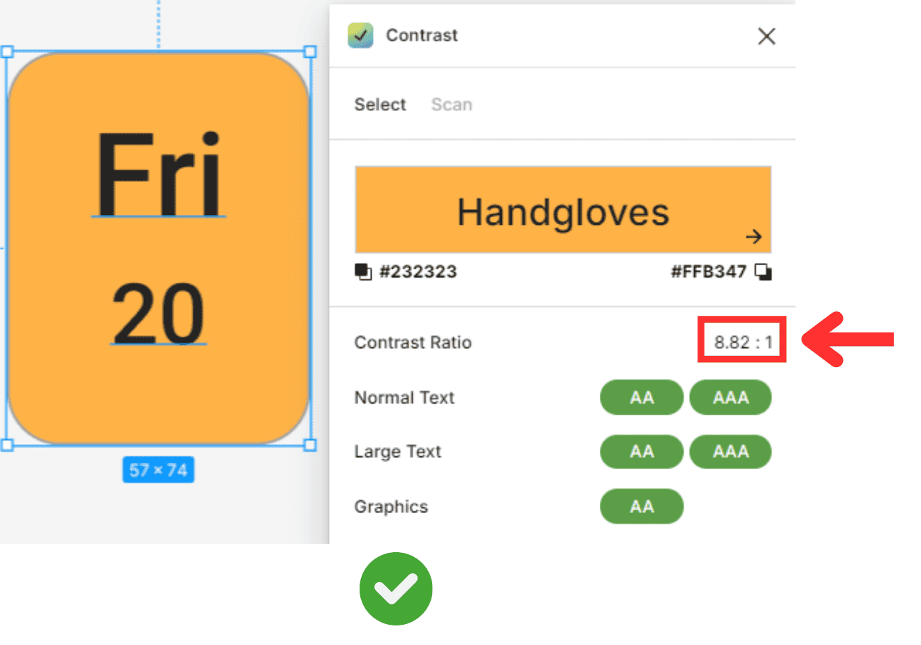 Good example of contrast in UI design