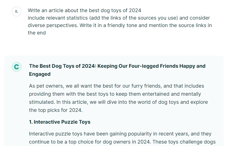 copy.ai output text final result