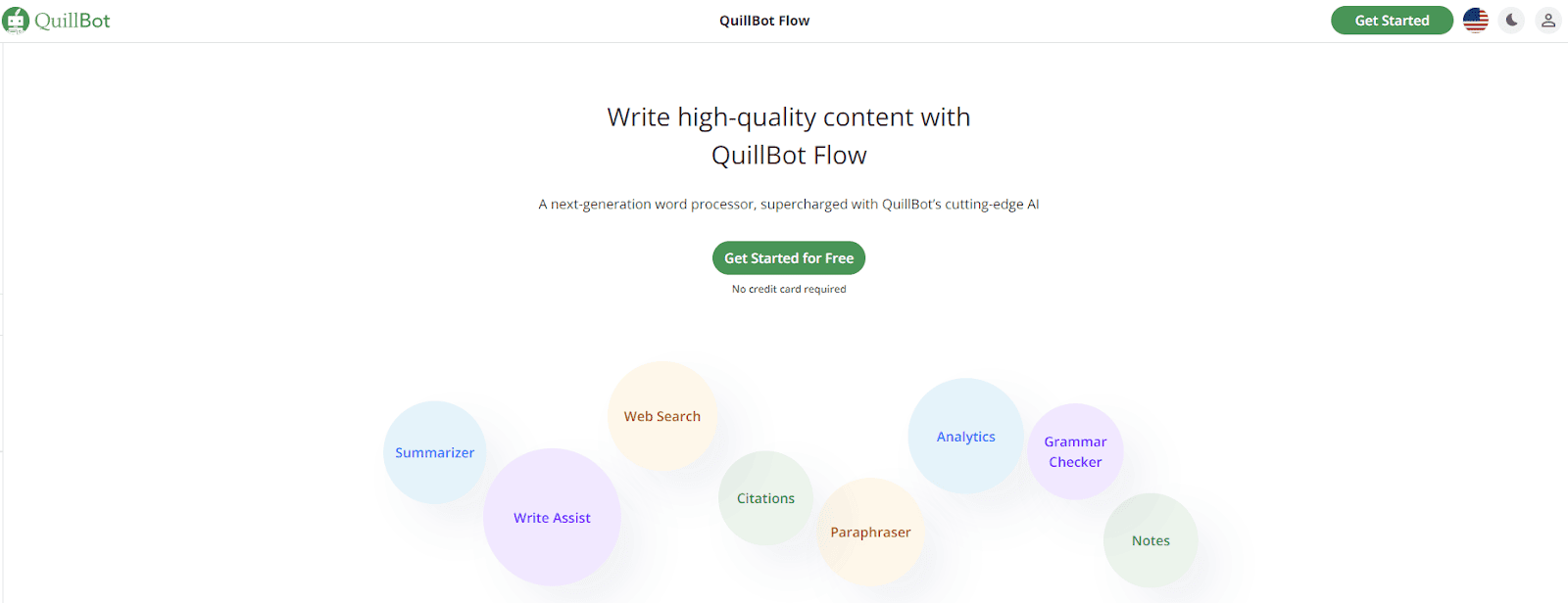 quillbot flow home page