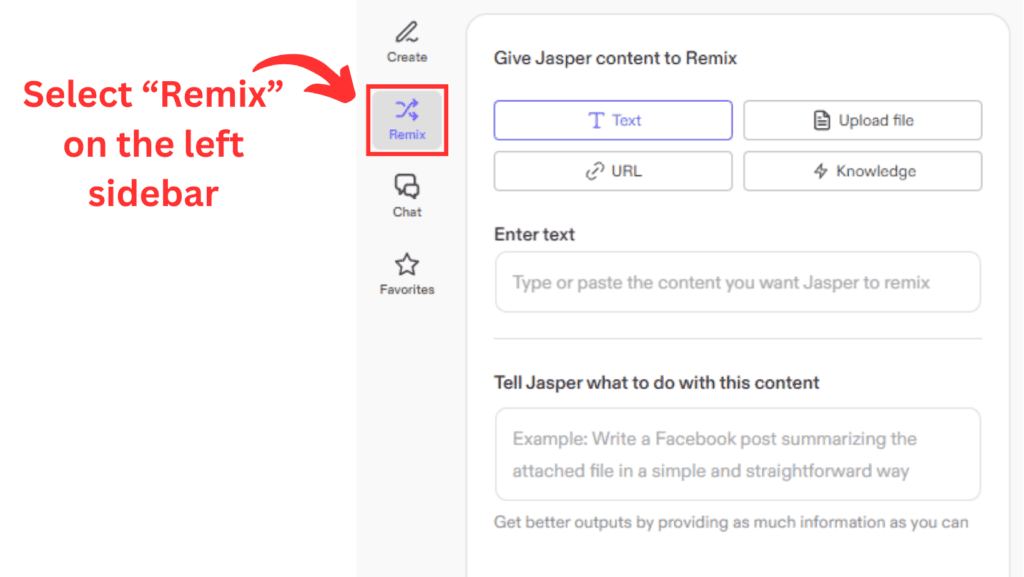 jasper ai remix feature