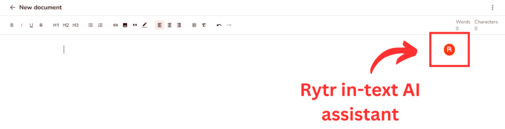 rytr ai assisted text generator
