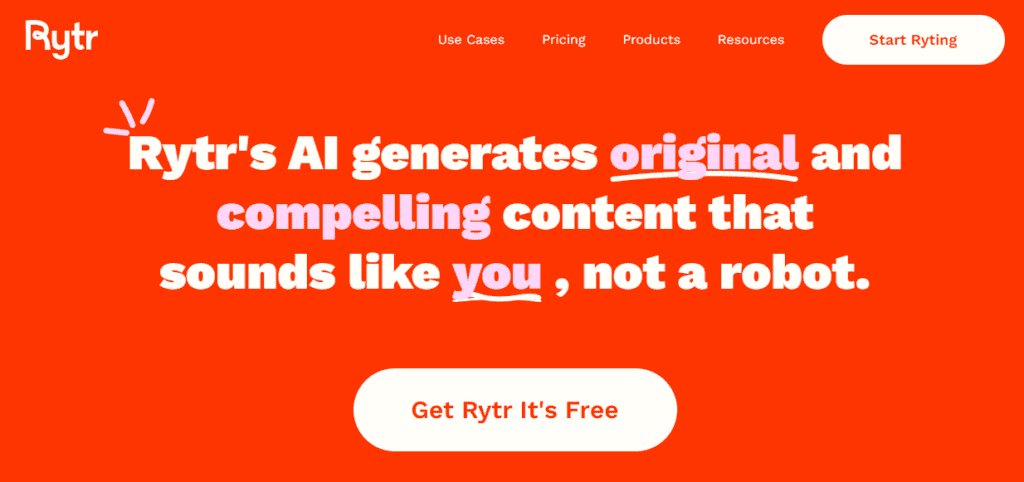 rytr home page