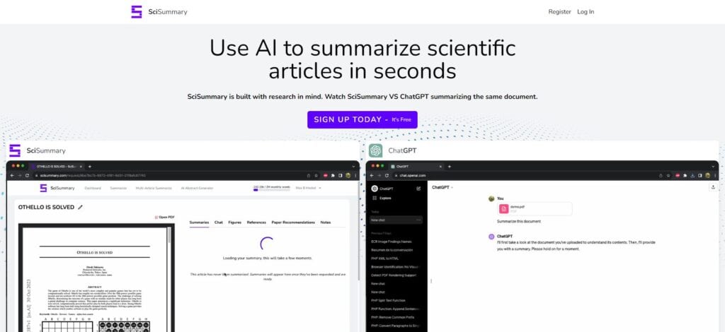 SciSummary homepage