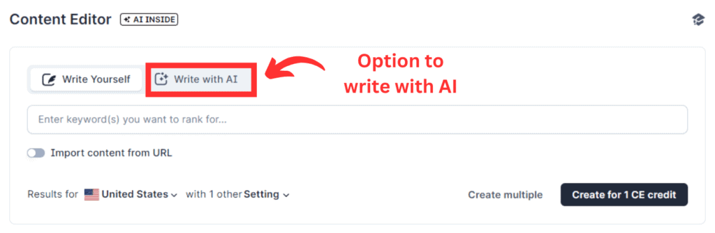 surfer seo content editor keyword prompt