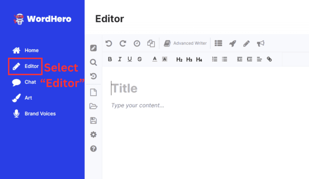 word hero text editor