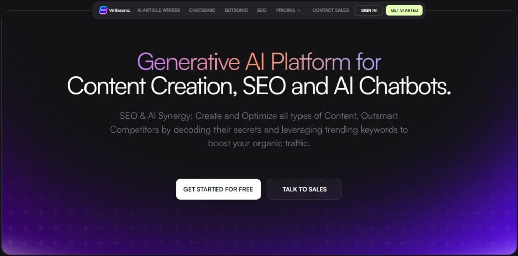writesonic homepage