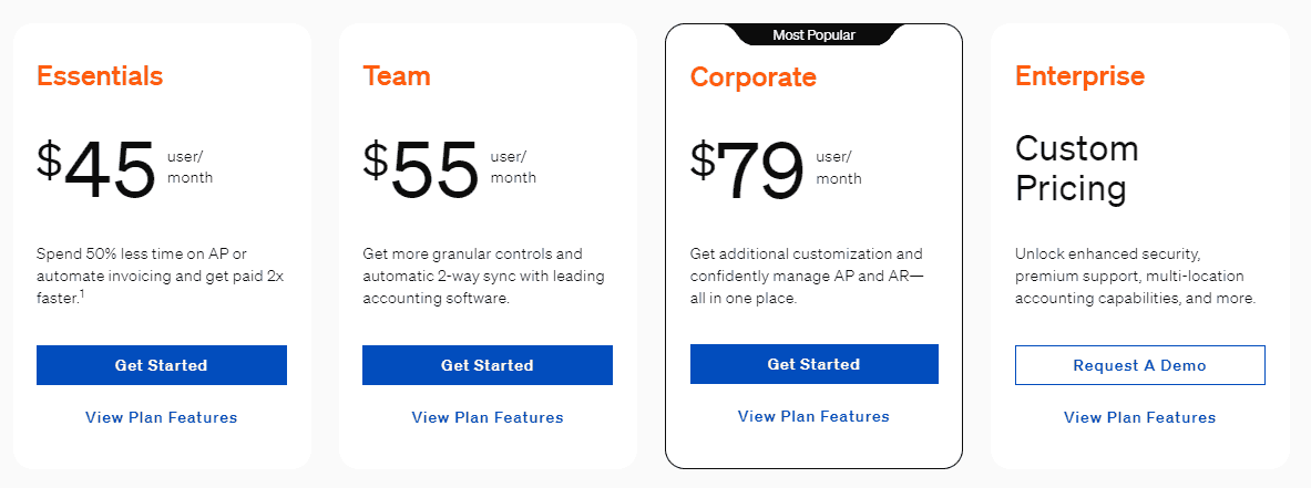 Bill pricing plans