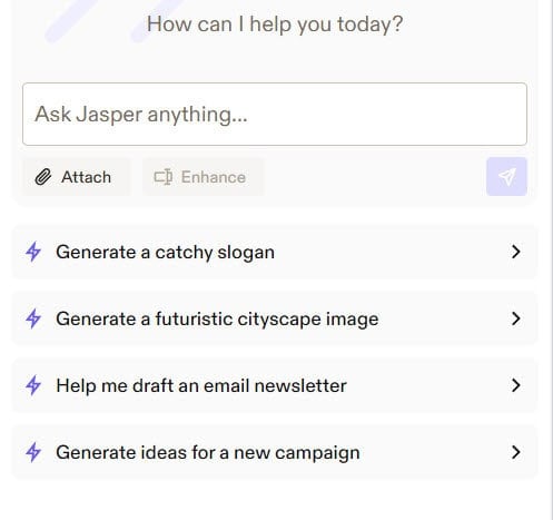 Jasper AI chatbot assisstant