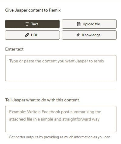 Jasper AI remix feature