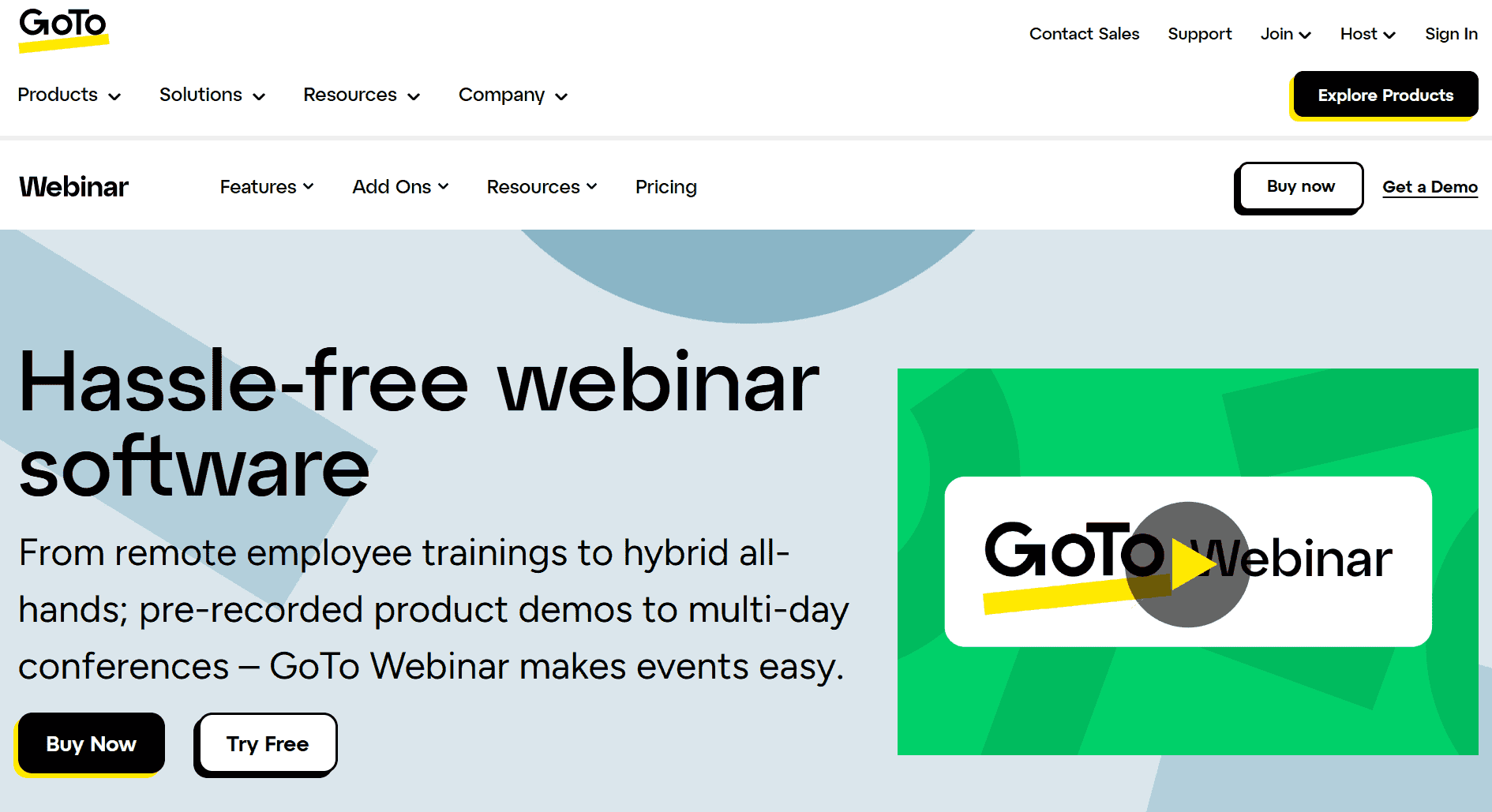 gotowebinar home page