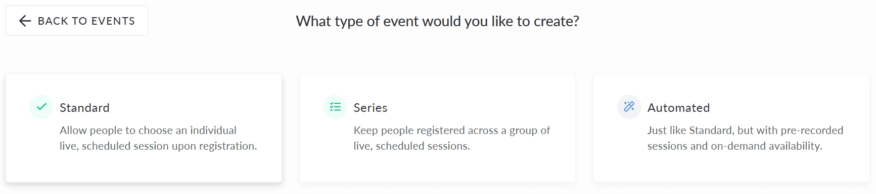 demio webinar and event creation page