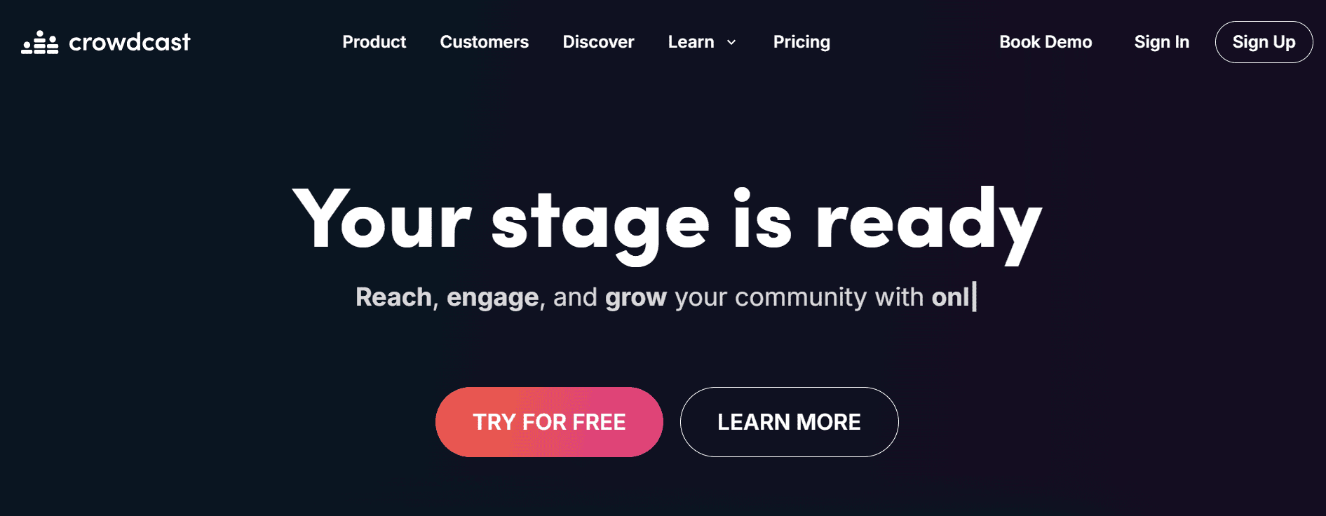 crowdcast homepage