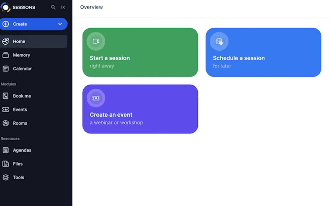 sessions dashboard