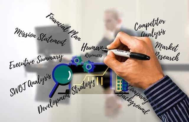 person doing market research for webinars